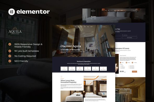 Aquila – Luxury Hotel and Resort Elementor Template
